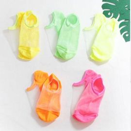 [Gienmall] Toddler Child Socks 5sets Ankle socks-multicolor fluorescence Boys and Girls Simple Basic Character Baby Socks-Made in Korea