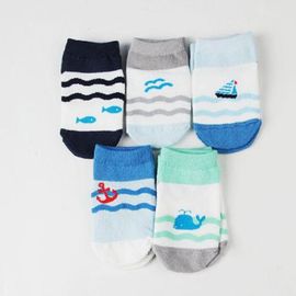 [Gienmall] Toddler Child Socks 5sets Ankle Socks-Character Mesh Spring Summer High Quality - Made in Korea
