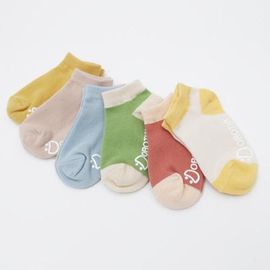 [Gienmall] Toddler Child Socks 6sets socks-Boys and girls simple basic character Mesh baby socks-Made in Korea