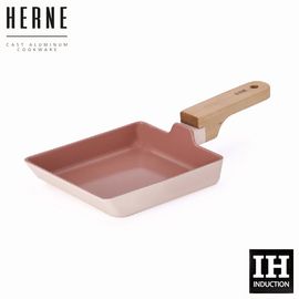 [NEOFLAM] Herne IH Square Egg Roll Pan 15cm Pink Beige, Eco-friendly Ceramic Coating, PFOA and PFOS-Free, Can Be Used On Induction, Gas Stove, Highlights - Made in Korea