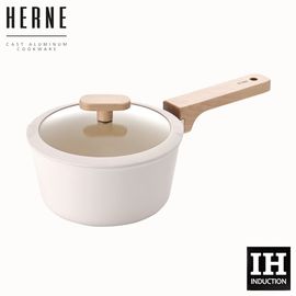 [NEOFLAM] Herne IH Single-Handle Pot 18cm Cream Beige, Eco-friendly Ceramic Coating, PFOA and PFOS-Free, Can Be Used On Induction, Gas Stove, Highlights - Made in Korea