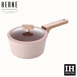 [NEOFLAM] Herne IH Single-Handle Pot 18cm Pink Beige, Eco-friendly Ceramic Coating, PFOA and PFOS-Free, Can Be Used On Induction, Gas Stove, Highlights - Made in Korea