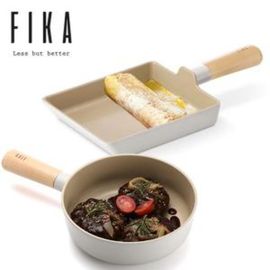 [NEOFLAM] FIKA Frying pan set(15cm Egg roll Pan, 18cm Petite Wok)-Full Induction ceramic-Made in Korea