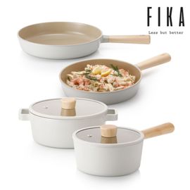 [NEOFLAM] FIKA Cookware set(18cm/22cm Stockpot, 24cm/28cm frying pan)-Full Induction ceramic-Made in Korea