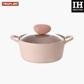 [NEOFLAM] Sherbet Cookware Stock Pot 18cm-Full Induction, GAS, ELECTRIC, HALOGEN, ceramic-Made in Korea