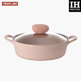 [NEOFLAM] Sherbet Cookware Stew Low Stock Pot 22cm-Full Induction, GAS, ELECTRIC, HALOGEN, ceramic-Made in Korea