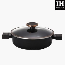 [NEOFLAM] Noblesse Cookware Stew Low Stock Pot 24cm-Full Induction, Ceramic, XTREMA P5 Primer Coating, Porcelain-Made in Korea