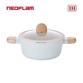 [NEOFLAM] Brote Cookware 20cm Stock Pot Dual Handles-Full Induction Gas Eletric ceramic-Made in Korea
