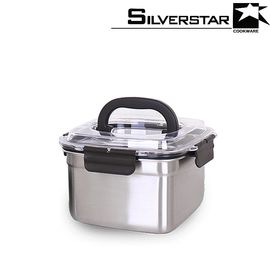 [SILVERSTAR] OIC Dome Stainless Kimchi Container Handy 18th 3,800ml, Durable, Lightweight, Multi-purpose Sealed Container - Made in Korea