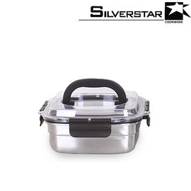 [SILVERSTAR] OIC Dome Stainless Kimchi Container Handy 17th 1,850ml, Durable, Lightweight, Multi-purpose Sealed Container - Made in Korea