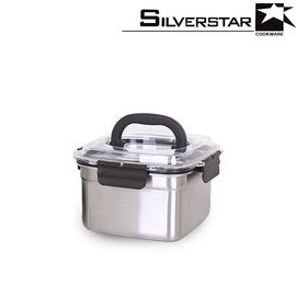 [SILVERSTAR] OIC Dome Stainless Kimchi Container Handy 16th 2,130ml,  Durable, Lightweight, Multi-purpose Sealed Container - Made in Korea