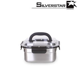 [SILVERSTAR] OIC Dome Stainless Kimchi Container Handy 15th 1,600ml, Durable, Lightweight, Multi-purpose Sealed Container - Made in Korea