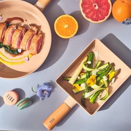 [Neoflam] FIKA OBJET Mini Peach 15cm Egg Roll Pan _ Stylish and Eco-Friendly Premium Cookware  _Made in Korea