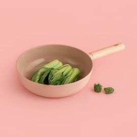 [Neoflam] FIKA OBJET Mini Peach 26cm Wok_ Stylish and Eco-Friendly Premium Cookware  _Made in Korea