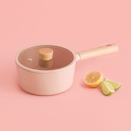 [Neoflam] FIKA OBJET Mini Peach 18cm Saucepan _ Stylish and Eco-Friendly Premium Cookware  _Made in Korea