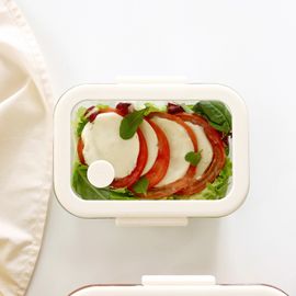 [NEOPLAM] GLACE Z Glass Vacuum Airtight Container Rectangular 800ml – IVORY _A Revolutionary Vacuum Airtight Container Made Entirely of Glass