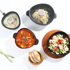 NEOFLAM FIKA APEX Black IH Induction 3-Piece Cookware Set (18cm Saucepan + 22cm Stew Pot + 24cm Frying Pan)