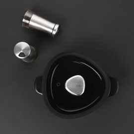 NEOFLAM FIKA APEX Black IH Induction Casserole Pot 20cm _ Unique Asymmetric Design & PFAS-FREE Premium Ceramic Coating _ Made in Korea 