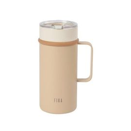 NEOFLAM FIKA Lips Ceramic Tumbler Mug 16oz (473ml) – Beige _ A Full Ceramic-Coated Tumbler that Preserves Pure Flavor