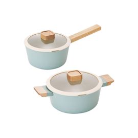 NEOFLAM Reverie IH Cookware 2-Piece Set (18cm Saucepan, 20cm Casserole) _ Made in Korea 