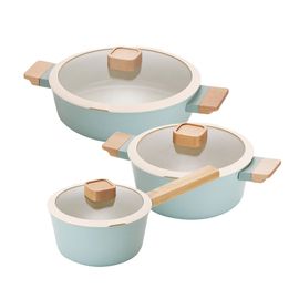  NEOFLAM Reverie IH Cookware 3-Piece Set (18cm Saucepan, 20cm Casserole, 24cm Shallow Casserole) _ Made in Korea