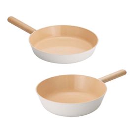 NEOFLAM Breeze IH Ceramic Frypan 2-Piece Set (28cm Frypan, 28cm Wok) – High-Heat IH Compatible Ceramic Nonstick Set _ Made in Korea