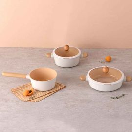 NEOFLAM Breeze IH Ceramic Pot 3-Piece Set – Premium Forged IH Pots with Safe Nonstick Ceramic Coating (18cm, 20cm, 24cm) _ Made in Korea