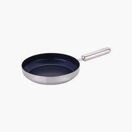 NEOFLAM EDGE Stainless Steel IH Frying Pan 24cm – Blue _ Tri-Ply Stainless Steel Fry Pan with Superior Heat Efficiency 