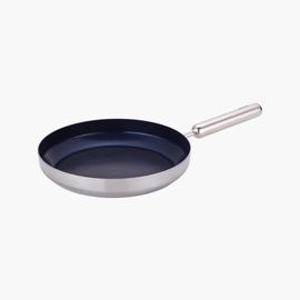 NEOFLAM EDGE Stainless Steel IH Frying Pan 28cm – Blue _ Large Stainless Steel Induction Fry Pan for Family Cooking 