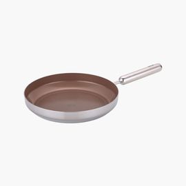 NEOFLAM EDGE Pan Intelli Mosaic IH 28cm Frying Pan _ Brown  _ Premium Stainless Steel & Ceramic Induction Pan