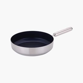 NEOFLAM EDGE Stainless Steel IH Wok Pan 28cm – Blue _ Tri-Ply Stainless Steel Induction Wok for Stir-Fry Cooking