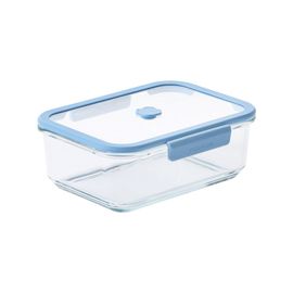 NEOFLAM VacuSeal Heat-Resistant Glass Vacuum Container Rectangle 1500ml – 100% Glass Lid with Patented Vacuum Technology _ Made in Korea