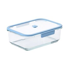 NEOFLAM VacuSeal Heat-Resistant Glass Vacuum Container Rectangle 2300ml – 100% Glass Lid with Patented Vacuum Technology _ Made in Korea