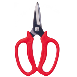 [HWASHIN] Gardening Shears P-350, 170mm, Carbon Tool Steel SK-5, Colored To Prevent Corrosion, Soft Plastic Handle - Made In Korea