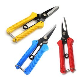 [HWASHIN] Multi-purpose Scissors P-220(190MM), Carbon Tool Steel SK-5, Electroless Nickel Plating, 3 Colors (Red, Blue, Yellow Random Shipping) - Made in Korea