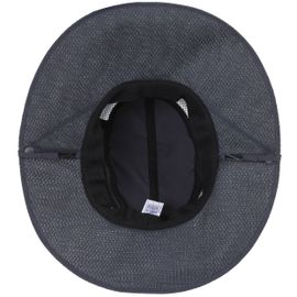 K2 Safety Breathable Mesh Sun Hat - Wide Brim, Reflective Logo, Two-Way Style (Dark Grey)