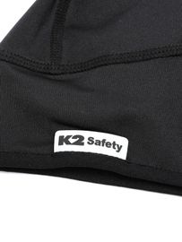 K2 Safety Aero Beanie for Hard Hat - Helmet Liner, Earholes, Reflective (Black)