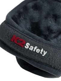 K2 Safety Winter Earmuffs - Micro Polar Fleece, Adjustable Fit (Grey)