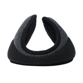 K2 Safety Winter Earmuffs - Micro Polar Fleece, Oversized, Adjustable (Black)