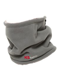 K2 Safety Winter Neck Gaiter - Warm, Soft Polar Fleece, Convertible to a Beanie (Grey)