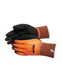 K2 Safety Winter Waterproof Coated Gloves HYDRO GRIP W (Orange) – Latex Double Coating, Non-slip Grip, Insulated