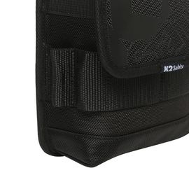 K2 Safety Hard Shell Tool Pouch Square - Adjustable, Durable, Belt-Attachable (Black)