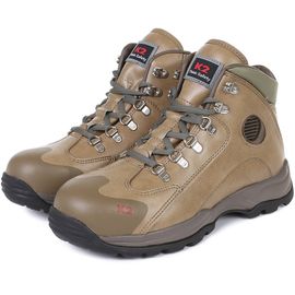 [K2-Safety] K2-36LP Ankle Safety Shoes, Natural leather + PU Film Coated Leather, Phylon Midsole, Rubber Outsole, Large Air Vent, Air Mesh