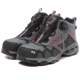 [K2-Safety] K2-60 Ankle Safety Shoes, Waterproof Gore-Tex, Synthetic Leather + Mesh, Pyron Midsole, rRubber Outsole, Excellent Breathability Resilience, BOA Dial Strap Adjustment