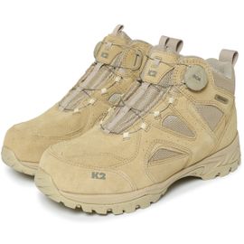 [K2-Safety] K2-67S Ankle Safety Shoes, Natural Leather, Phylon Midsole, Rubber Outsole, Militeryl Shoe Style, Resistant to Pollution, Light Waterproof, BOA Dial Strap Adjustment