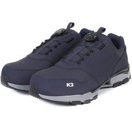 [K2-Safety] K2-83 Safety Shoes, Leather, Pylon Midsole, Rubber Outsole, Simple Design, Comfortable to Wear, BOA Dial Strap Adjustment