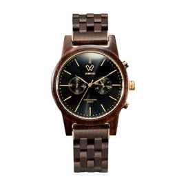 VOWOOD Destiny-Gentle Black Men's Wrist Watch / Natural Wood Handcrafted Premium Fashion Wristwatch, Chacate Preto Wood, High-quality Wood Package, Lifetime Warranty - Made in Korea
