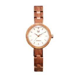 VOWOOD Destiny-Pure Brown Women's Wrist Watch / Natural Wood Handcrafted Premium Fashion Wristwatch, Walnut Wood, High-quality Wood Package, Lifetime Warranty - Made in Korea