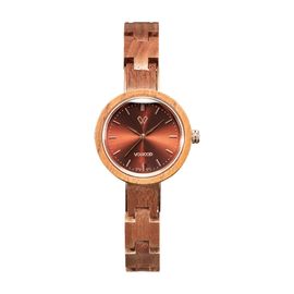VOWOOD Destiny-Ruby Brown Women's Wrist Watch / Natural Wood Handcrafted Premium Fashion Wristwatch, Walnut Wood, High-quality Wood Package, Lifetime Warranty - Made in Korea