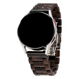 VOWOOD Galaxy Watch Strap - Black (20mm/22mm) / Natural Wood Handcrafted Wood Strap, Chacate Preto Wood, Ultra-light, Oil-coated Waterproof - Made In Korea